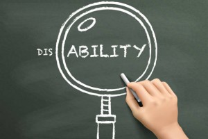 find out ability with magnifying glass drawn by hand over chalkboard